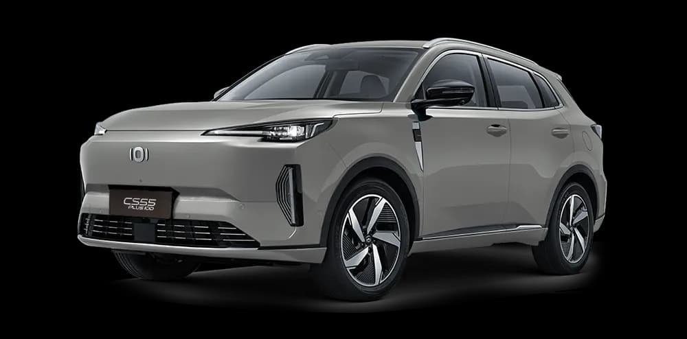 A light grey Changan CS55.